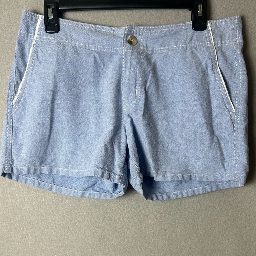 Columbia‎ PFG Women's Cotton Blue White fishing outdoor summer hiking shorts 10